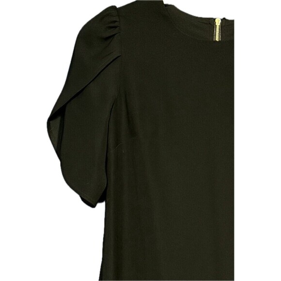 Cynthia Steffe Black Tulip Sleeve Shift Dress Sz 0 - Picture 4 of 6